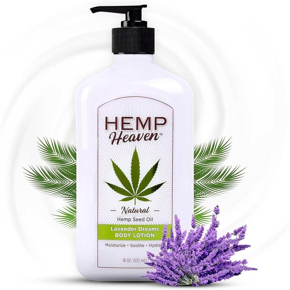 HEMP HEAVEN Natural Hemp Seed Oil LAVENDER DREAMS Soothing Body Lotion 18 fl oz